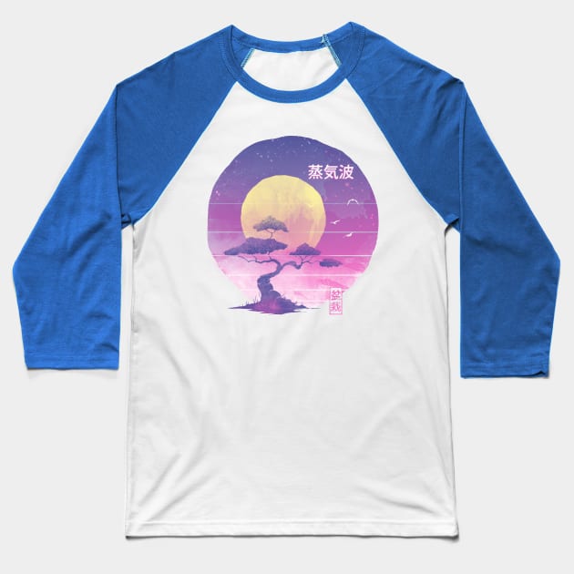 Bonsai Wave Baseball T-Shirt by Vincent Trinidad Art